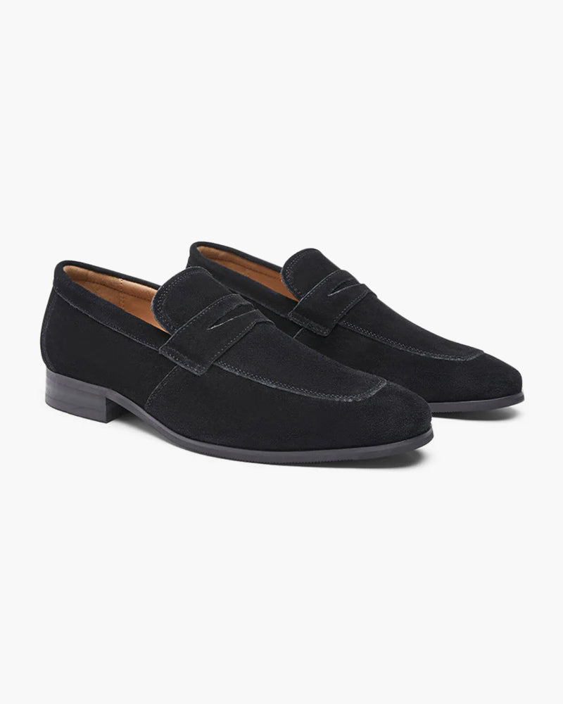 Uranos Suede Loafers with Coin Detail