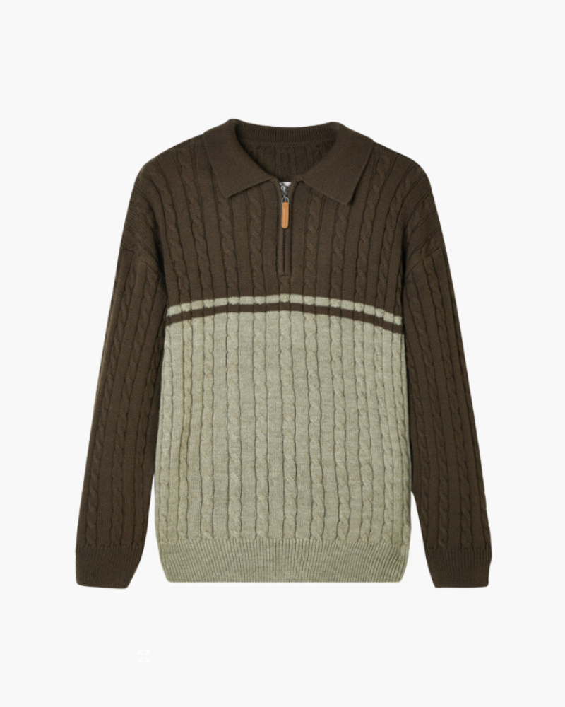 100% Premium Wool Sweater with Zipper