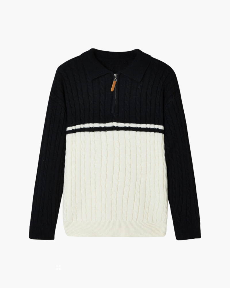 100% Premium Wool Sweater with Zipper