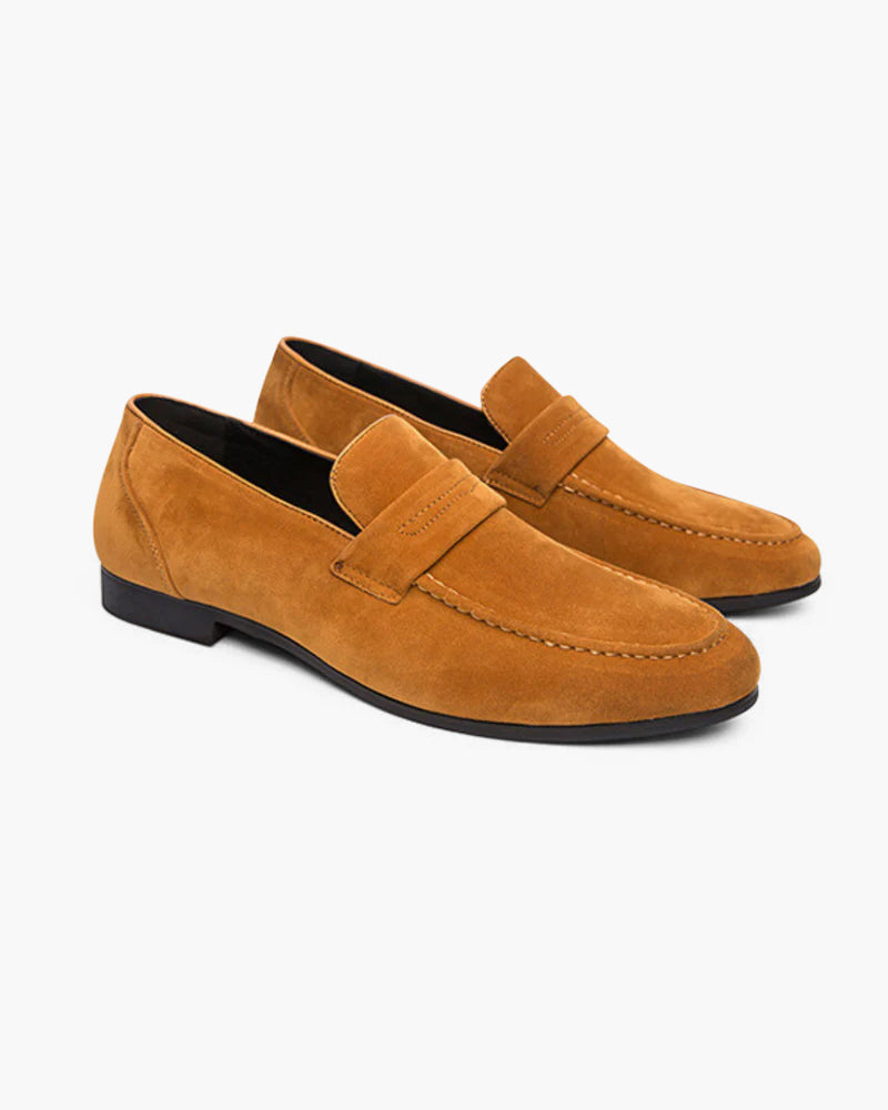 Uranos Suede Loafers with Coin Detail