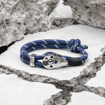 Bracelet String Blue Bravo Silver