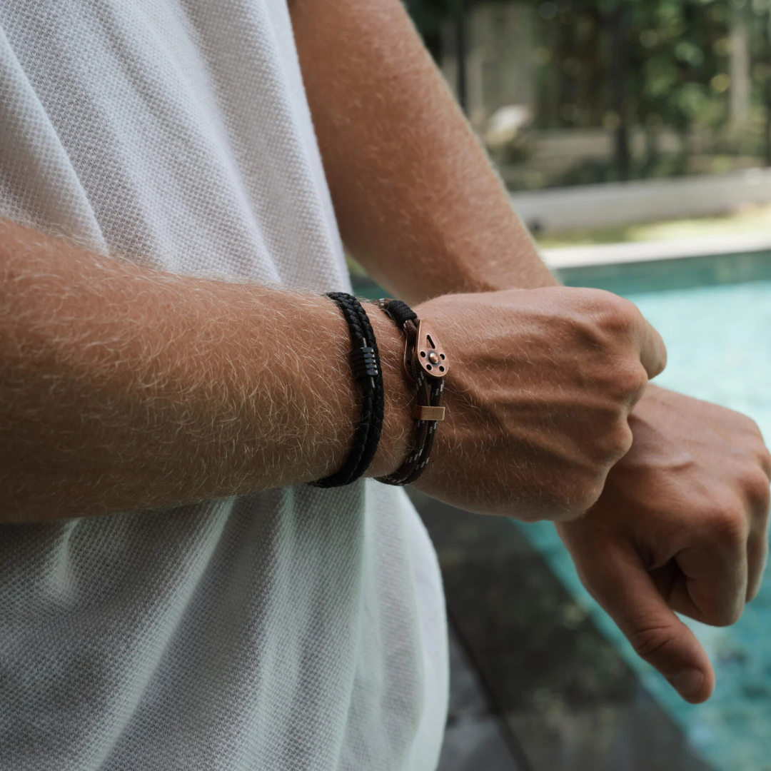 Bracelet Bravo Copper Brown String