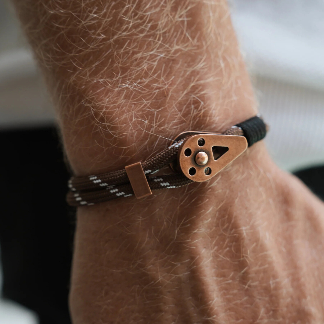 Bracelet Bravo Copper Brown String