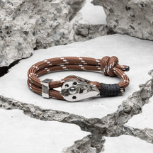 Brown Silver Bravo Bracelet