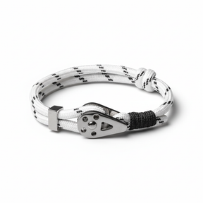 Bracelet String White Bravo Silver