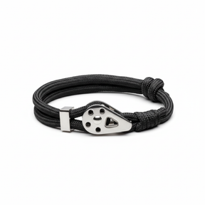 Bracelet Bravo Silver Black String