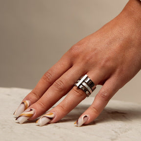 Ring Aro Triplo Algarismo Romano - Uranos 