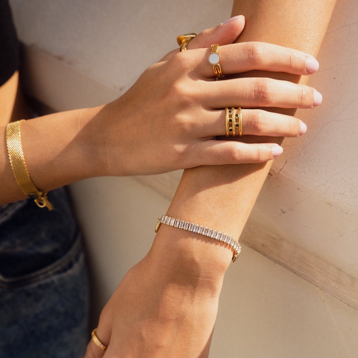 Ring Athena Pedra Madrepérola  - Uranos 