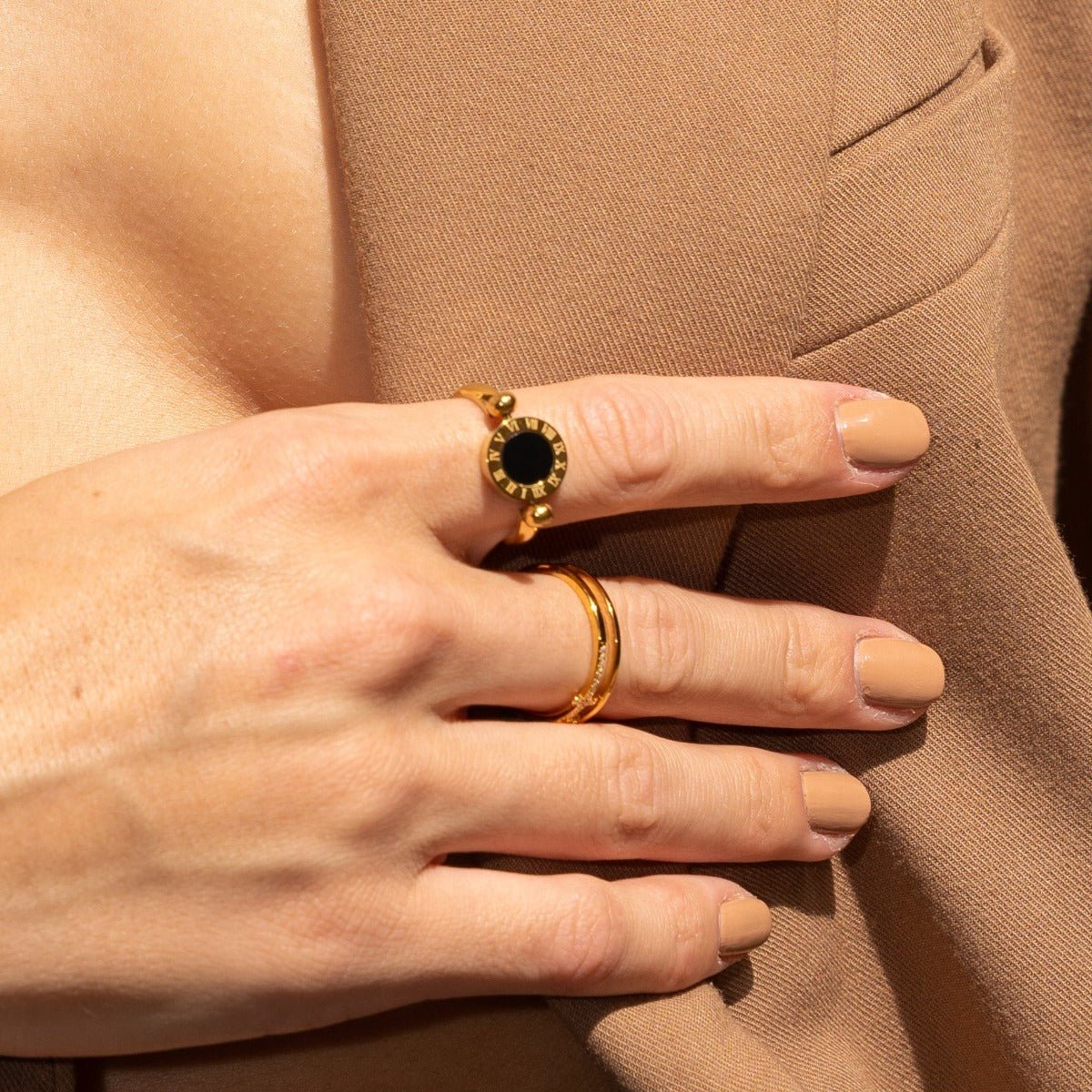 Ring Giratório Numeral Romanos  - Uranos 