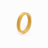 Ring Motion Malha Banhado em  18K - Uranos 