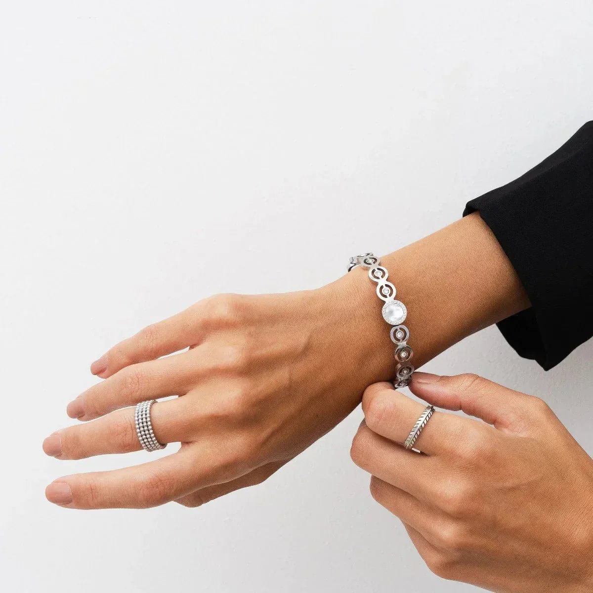 Bracelete Olivia Pedra Zircônia - Silver - Uranos 