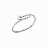 Bracelete Prego Cravejado Zircônia - Silver - Uranos 