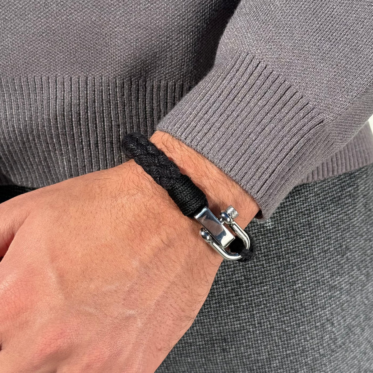 Bracelet Gio em String of Cotton Black