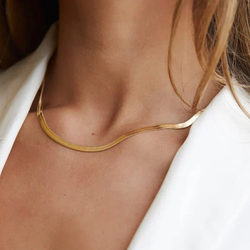 Necklaces Malha Snake Dourado  - Uranos 