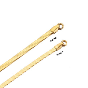 Necklaces Malha Snake Dourado  - Uranos 