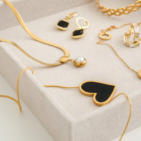 Necklaces Sweet Alhambra Inspiração - Coração Black - Uranos 