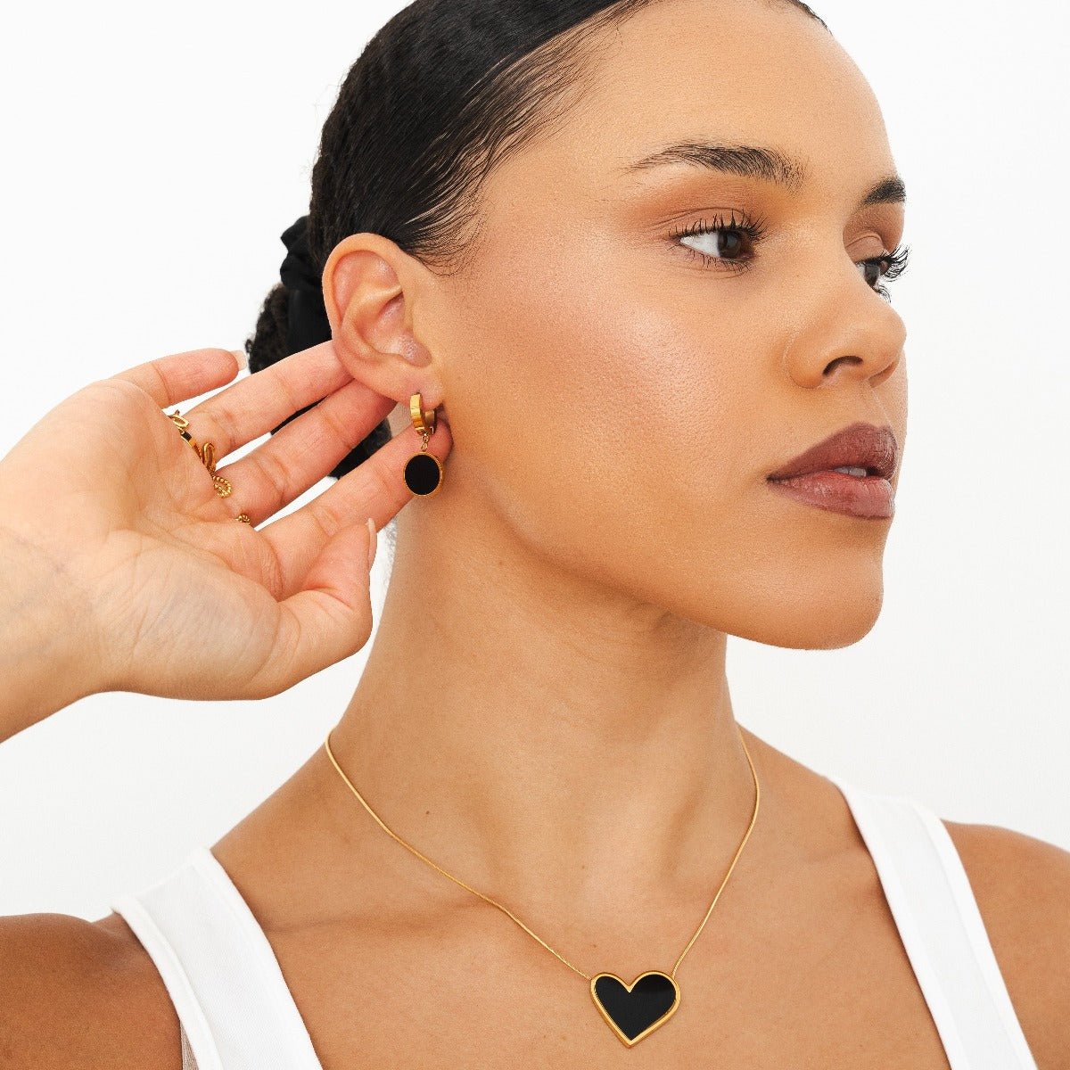 Necklaces Sweet Alhambra Inspiração - Coração Black - Uranos 