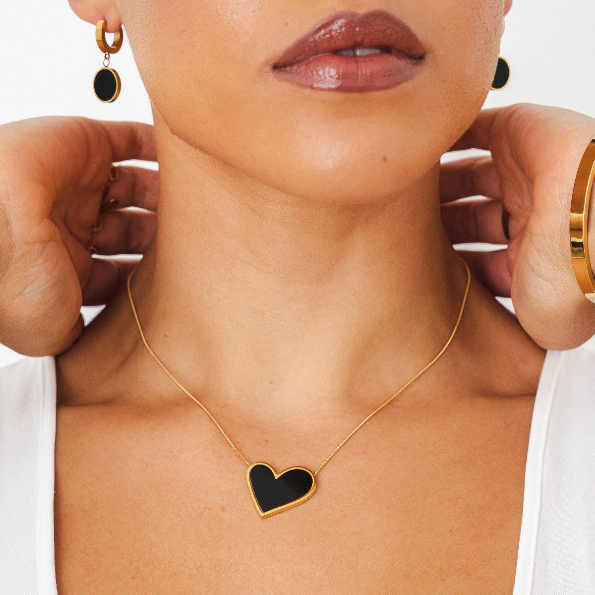 Necklaces Sweet Alhambra Inspiração - Coração Black - Uranos 