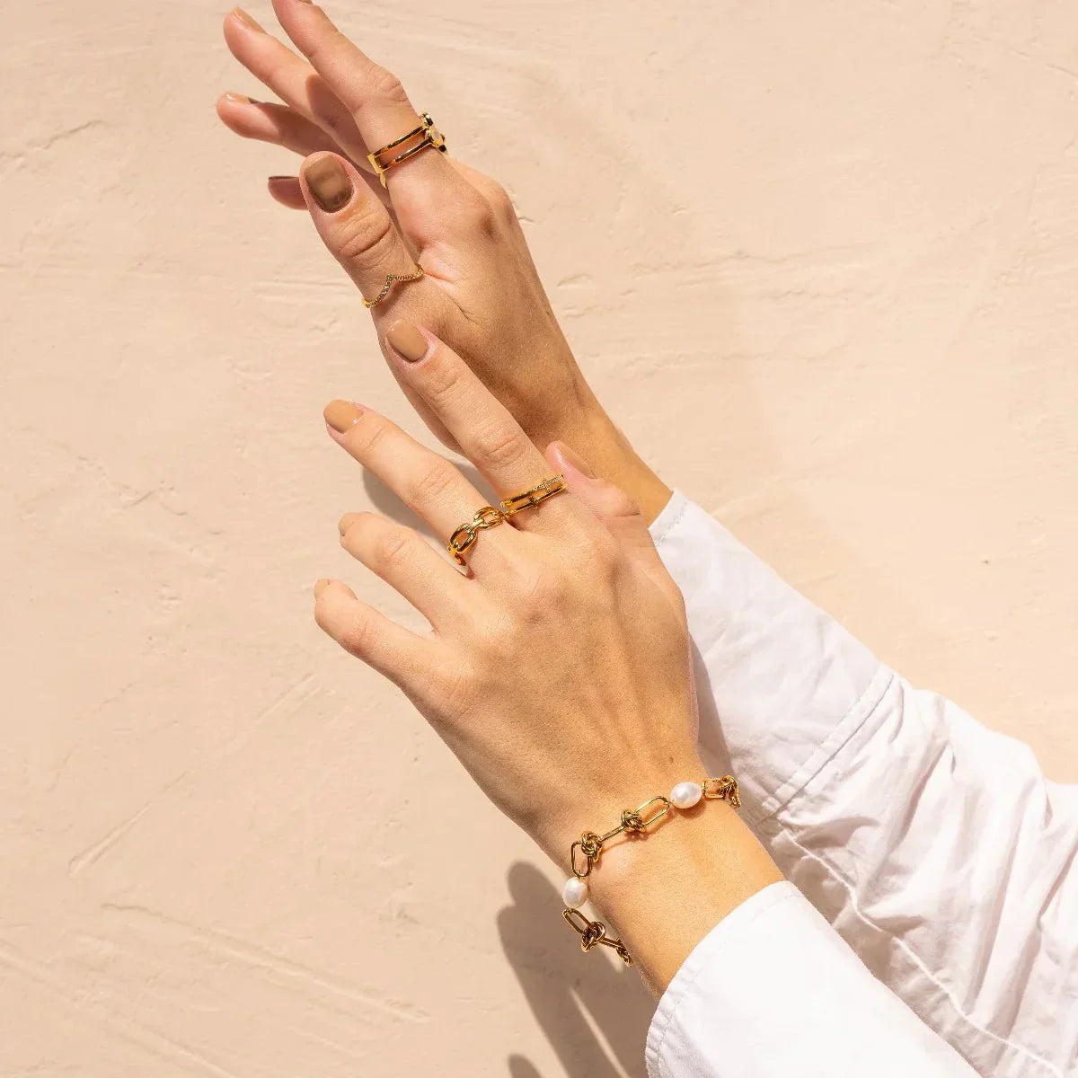 Bracelet Nó e Pérolas  - Uranos 