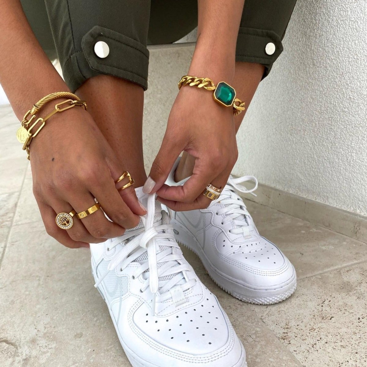 Bracelet Rich Pedra Verof Esmeralda - Uranos 